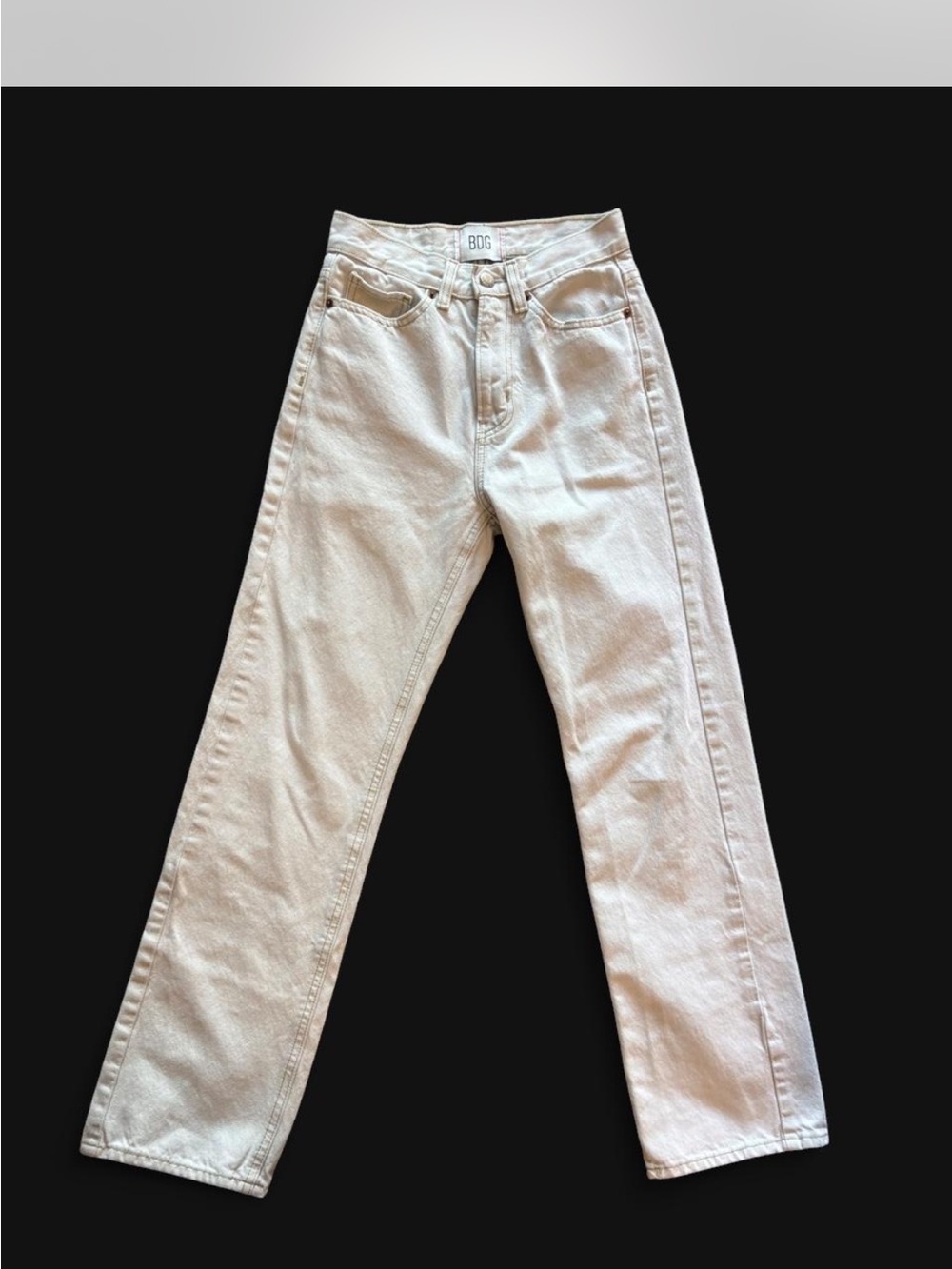 BDG Urban Outfitters Cowboy Jeans Womens 24 cream Denim high rise